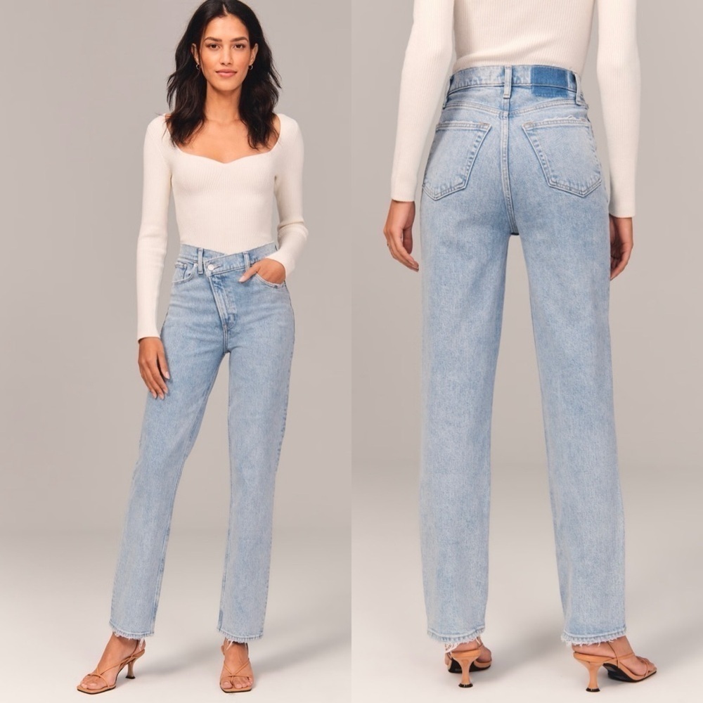 Abercrombie & Fitch Light Blue Straight Leg Jeans